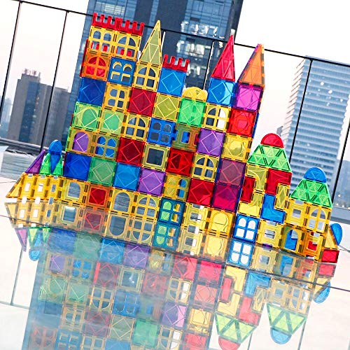 Magblock 120 PCS Magnetic Blocks, Magnetic Tiles Building Blocks for Kids Toysä¸¨Magnet Toys Set 3D Building Blocks for Toddler Boys and Girls by Maige