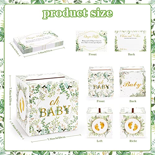50 Pieces Greenery Diaper Raffle Tickets For Baby Shower With Diaper Raffle Box Greenery Game Invitations Diaper Raffle Card Diaper Raffle Sign Box Baby Shower Party Favor Decorations from Eaezerav