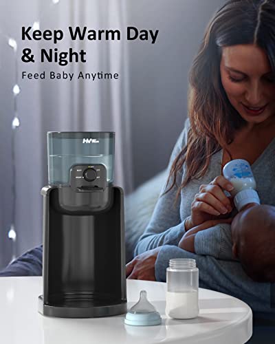 Water Warmer, HEYVALUE Baby Bottle Warmer, Formula Maker with Night Light, 4 Temperature Control & 72H Keep Warm, Detachable Tank, Instantly Dispenses Warm Water, Feed Baby More Easier and Healthier by HEYVALUE