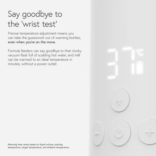 BuubiBottle Smart Portable Milk Warmer by Quark - Rechargeable USB Bottle Warmer for Baby Breastmilk & Formula - Precise Temperature Control - Breast Milk Warmer with LED Display & Auto Sleep from Quark