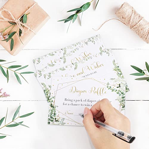 50 Pieces Greenery Diaper Raffle Tickets For Baby Shower With Diaper Raffle Box Greenery Game Invitations Diaper Raffle Card Diaper Raffle Sign Box Baby Shower Party Favor Decorations from Eaezerav
