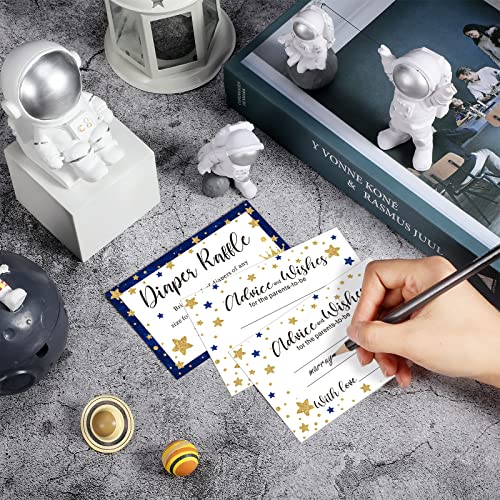 50 Pcs Twinkle Little Star Diaper Raffle Tickets with Box for Baby Shower Gender Reveal Party Decoration Little Star Diaper Raffle Cards Party Supplies Game Kit Diaper Raffle Insert Ticket (Blue) from Funrous