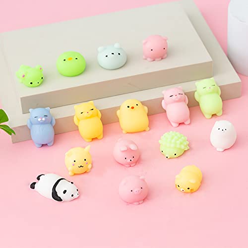 Mochi Squishy Toys 20PCS Party Favors for Kids Cat Dolphin Squishy Squeeze Stress Relief Toys Mini Mochi Kawaii Animal Party Novelty Toys Boy Girl Birthday Gift Random by Yhatsoer