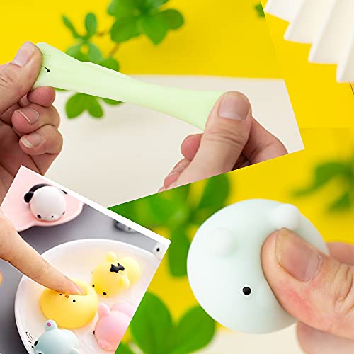 Mochi Squishy Toys 20PCS Party Favors for Kids Cat Dolphin Squishy Squeeze Stress Relief Toys Mini Mochi Kawaii Animal Party Novelty Toys Boy Girl Birthday Gift Random by Yhatsoer