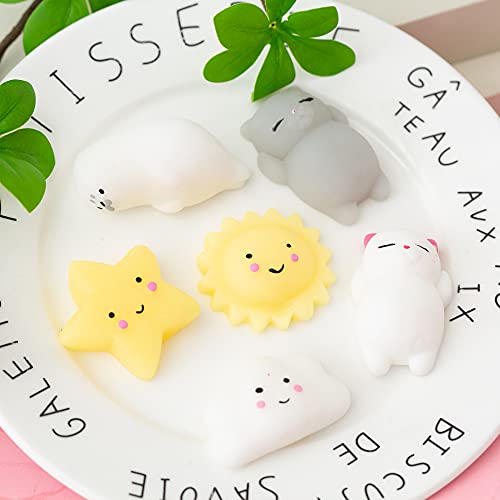 Mochi Squishy Toys 20PCS Party Favors for Kids Cat Dolphin Squishy Squeeze Stress Relief Toys Mini Mochi Kawaii Animal Party Novelty Toys Boy Girl Birthday Gift Random by Yhatsoer