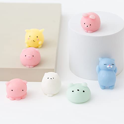 Mochi Squishy Toys 20PCS Party Favors for Kids Cat Dolphin Squishy Squeeze Stress Relief Toys Mini Mochi Kawaii Animal Party Novelty Toys Boy Girl Birthday Gift Random by Yhatsoer