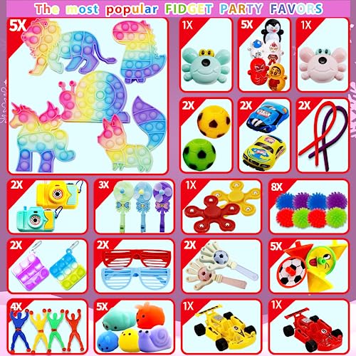 468 PCS Party Favors for Kids, Fidget Toys Pack,Easter Basket Stuffer for Kids, Birthday Gift Toys, Stocking Stuffers, Christmas Gifts, Easter Gifys Party Toys Assortment, Treasure Box Birthday Party, Goodie Bag Stuffers for Kids, Carnival Prizes, Pinata 