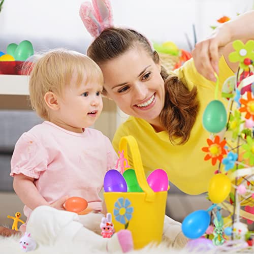 200 Pack Prefilled Easter Eggs with Miniature Novelty Toys, Mini Rabbit Dinosour Building Blocks and Easter Theme Assorted Toys Great for Kids Easter Party Favor, Easter Egg Hunt Supplies, Basket Stuffers Fillers from Cherislpy