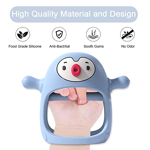 Smily Mia Penguin Buddy Never Drop Silicone Baby Teething Toy for 0-6month Infants, Baby Chew Toys for Sucking Needs, Hand Pacifier for Breast Feeding Babies, Car Seat Toy for New Born,Light Purple by Dongguan Xufu Rubber&Silicone manufacturer Co., Ltd.
