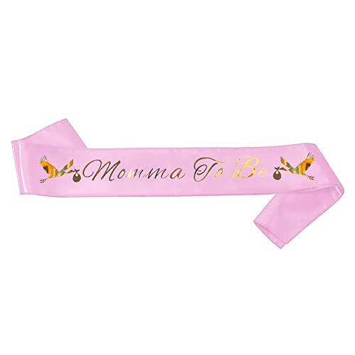 Daddy To Be & Mommy To Be Sash For Baby Shower - Pink With Gold Letters Dad And Mom To Be Sash Baby Shower | Girl Baby Shower Sash Father Mother Decorations Gender Reveal Belly Sash New Princess Favor by JC Product Design