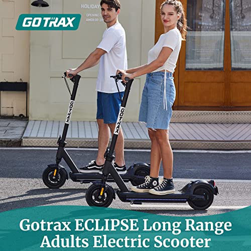 Gotrax Eclipse Electric Scooter, 10" Pneumatic Tire, Max 28 Mile and 20 Mph 500W Motor with Front Double Suspension and Double Brake, Bright Headlight&Red Tail Light,Foldable Escooter for Adult Black by ZHEJIANG TAOTAO VEHICLES CO.,LTD