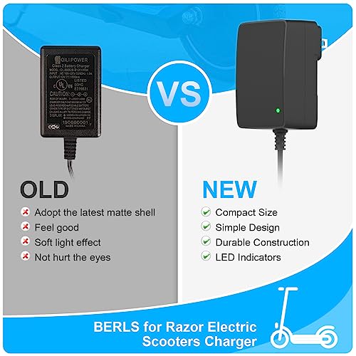 IBERLS Electric Scooter Charger for Razor Power Core E90 E95 90 95 PC E90 Glow, DC 12V Replacement Cable Cord Adapter for E-Punk, XLR8R, Electric-Scooter-Scream Machine, Kids Ride On Toys from IBERLS