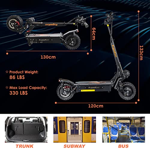 KUGOO Kirin Q06Pro Electric Scooter Adults, Dual Drive 5600W Motors, 50 MPH Top Speed, 60V/27AH Battery 50 Miles Range, 11" Off-Road Vacuum Tire, Dual Braking System & Dual Chargers Load 330 LBS by Shenzhen lvdaoxing Technology Co., Ltd.
