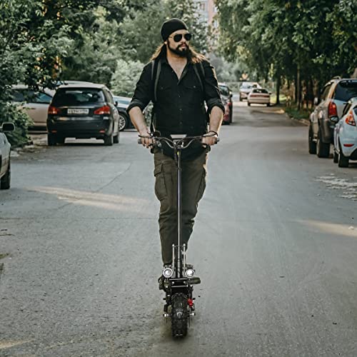 KUGOO Kirin Q06Pro Electric Scooter Adults, Dual Drive 5600W Motors, 50 MPH Top Speed, 60V/27AH Battery 50 Miles Range, 11" Off-Road Vacuum Tire, Dual Braking System & Dual Chargers Load 330 LBS by Shenzhen lvdaoxing Technology Co., Ltd.