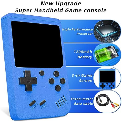 Retro Handheld Game Console for Kids, PortableÂ Mini Hand Held Video Game Console BuiltÂ in 500 Classic FC Games 2.8-inch Color Screen Support Two Players and TV Output by GAMPLAE