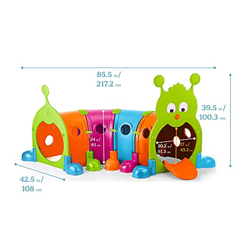 ECR4Kids GUS Climb-N-Crawl Caterpillar Tunnel - Indoor/Outdoor Fun Kids Play Structure at Home, Daycare, or Preschool - 7 Feet Long, Vibrant Colors from ECR4Kids