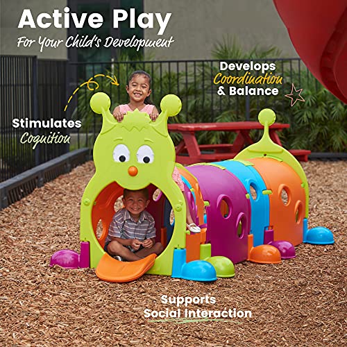 ECR4Kids GUS Climb-N-Crawl Caterpillar Tunnel - Indoor/Outdoor Fun Kids Play Structure at Home, Daycare, or Preschool - 7 Feet Long, Vibrant Colors from ECR4Kids