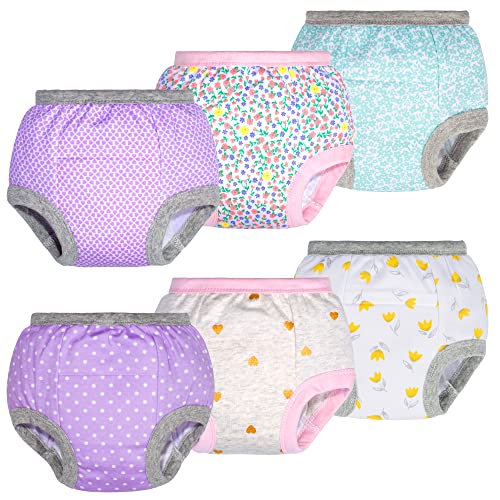BIG ELEPHANT Baby Girls' Padded Potty Training Pants Underwear 6 Pack, 3T from BIG ELEPHANT