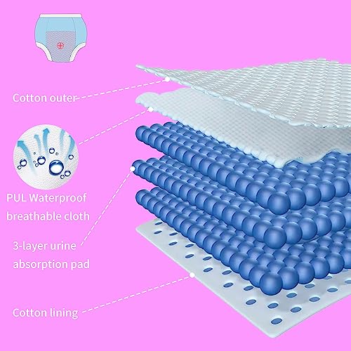 BIG ELEPHANT Baby Girls' Padded Potty Training Pants Underwear 6 Pack, 3T from BIG ELEPHANT