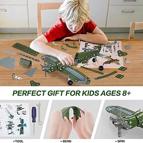 Lucky Doug Building Toys Model Airplane Set -258 Pieces DIY Building Stem Projects Toys for Kids Boys Ages 8-12 and Older,Building Assembly Science Educational Toys Set Gifts for Model Aircraft Fan from Lucky Doug