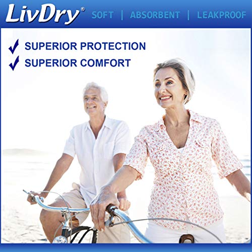 LivDry Ultimate Adult Incontinence Underwear, High Absorbency, Leak Cuff Protection, Large, 60-Pack by Livedo USA Inc.