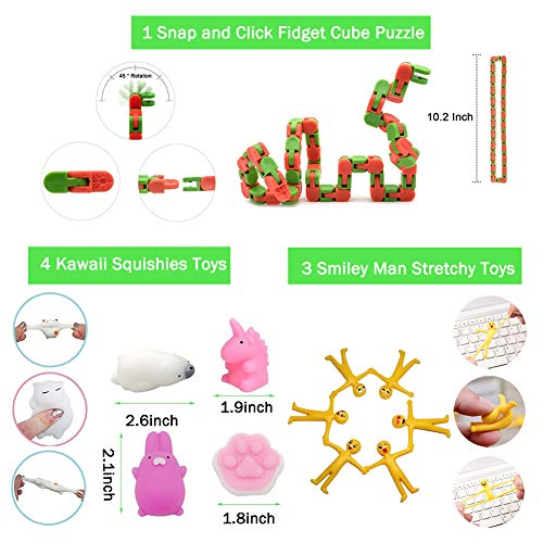 32 Pack Sensory Fidget Toys Setï¼Stress Relief Hand Toys for Adults Kids ADHD ADD Anxiety Autism, Perfect for Birthday Party Favors, School Classroom Rewards, Carnival Prizes, Pinata Goodie Bag Fillers from ChicFunhood