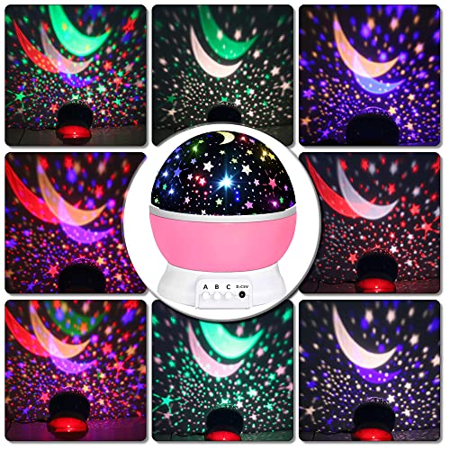 HONGID Toys for 1-10 Year Old Girls,Star Projector for Kids 2-9 Year Old Girl Gifts Toys for 3-8 Year Old Girls Christmas Gifts for 4-7 Year Old Boys Sensory Baby Toys Birthday Gifts Stocking Stuffers from HONGID