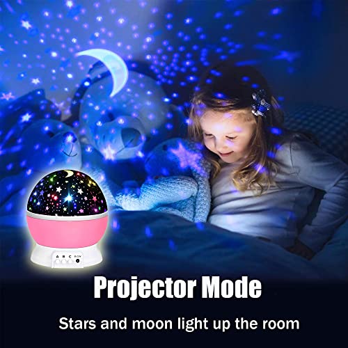 HONGID Toys for 1-10 Year Old Girls,Star Projector for Kids 2-9 Year Old Girl Gifts Toys for 3-8 Year Old Girls Christmas Gifts for 4-7 Year Old Boys Sensory Baby Toys Birthday Gifts Stocking Stuffers from HONGID