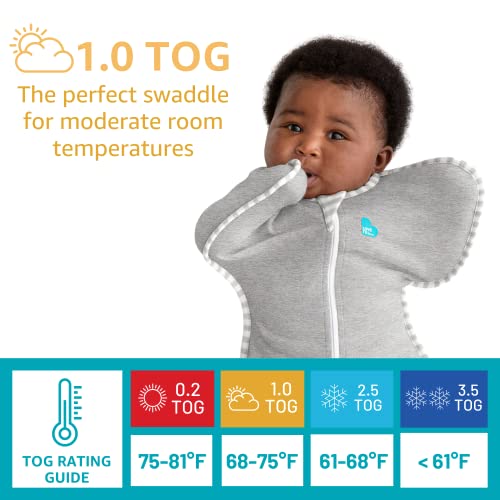 Love To Dream Swaddle UP, Gray, Small, 8-13 lbs, Dramatically Better Sleep, Allow Baby to Sleep in Their Preferred arms up Position for self-Soothing, snug fit Calms Startle Reflex from Love to Dream