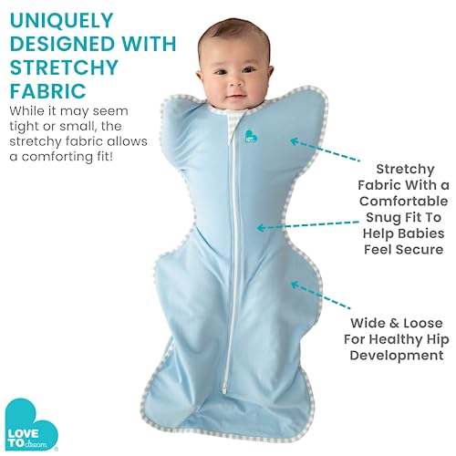 Love To Dream Swaddle UP, Gray, Small, 8-13 lbs, Dramatically Better Sleep, Allow Baby to Sleep in Their Preferred arms up Position for self-Soothing, snug fit Calms Startle Reflex from Love to Dream