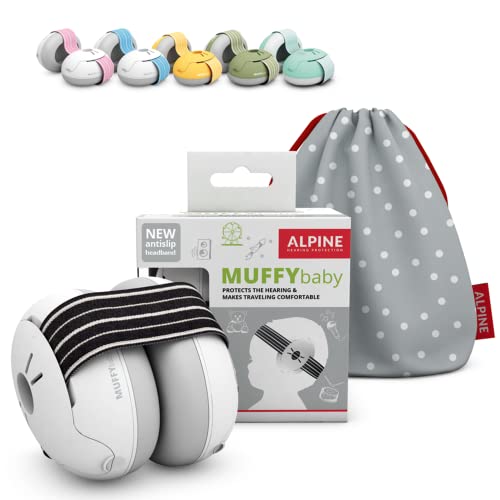 Alpine Muffy Baby Ear Protection for Newborn and Babies up to 36 Months â Noise Reduction Earmuffs for Toddlers & Children â Comfortable Infant Ear Muffs Prevent Hearing Damage & Improve Sleep, Black from Alpine Hearing Protection