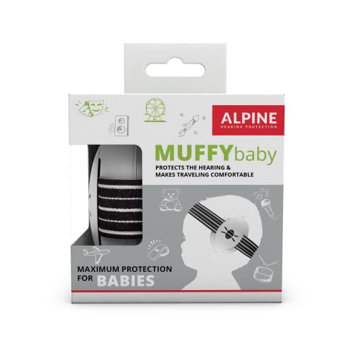 Alpine Muffy Baby Ear Protection for Newborn and Babies up to 36 Months â Noise Reduction Earmuffs for Toddlers & Children â Comfortable Infant Ear Muffs Prevent Hearing Damage & Improve Sleep, Black from Alpine Hearing Protection