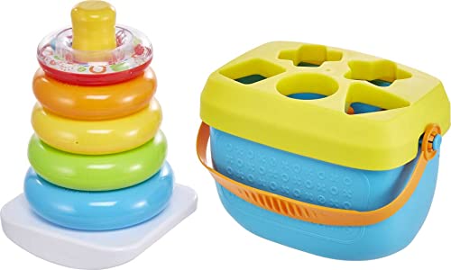 Fisher-Price Rock-a-Stack and Baby's First Blocks Bundle [Amazon Exclusive] by Fisher Price