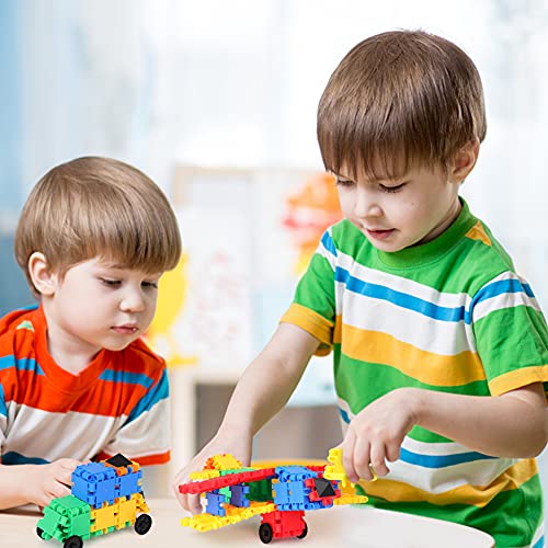 SNAPZ Building Bricks 400 Pcs Connecting Toy - Strong Durable Colorful Block Set w Storage, Interlinking Construction Blocks for Kids - STEM Development, Creativity and Educational Children Toys, 4+ from Play Build