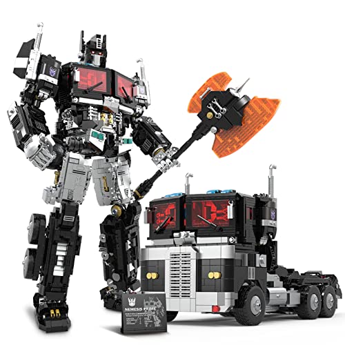 Givenni Icons Dark Knight Mecha Figure Set, Collectible Transforming 2in1 Robot and Truck Model Building Kit for Adults (3568PCS) from Givenni