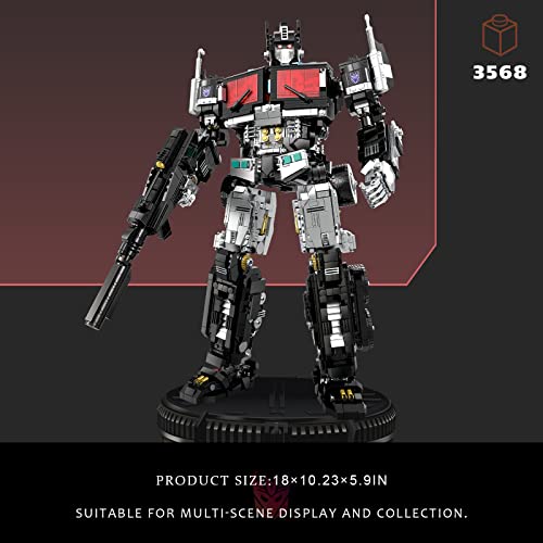Givenni Icons Dark Knight Mecha Figure Set, Collectible Transforming 2in1 Robot and Truck Model Building Kit for Adults (3568PCS) from Givenni