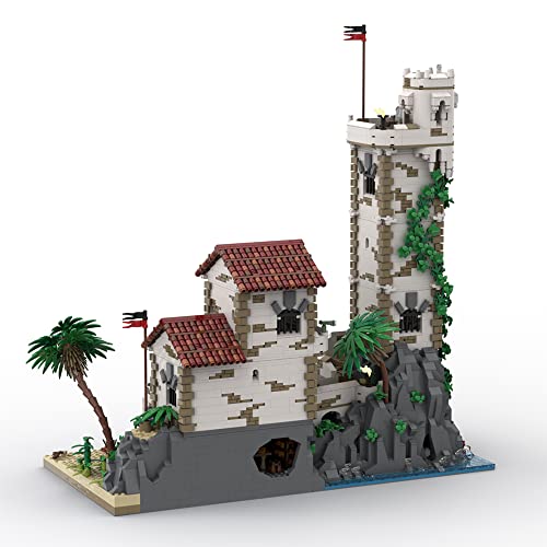 Port Sauvage Building Set; Pirates of Barracuda Bay Building Kit Featuring Cursed Beach, Castle and Pirates House, Port Sauvage Model Building Toy, Cool Build-and-Display Model for Adults (8,104 Pcs) by Sayotoo