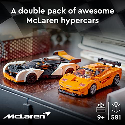 LEGO Speed Champions McLaren Solus GT & McLaren F1 LM 76918, 2 Iconic Race Car Toys, Hypercar Model Building Kit, Collectible 2023 Set from LEGO