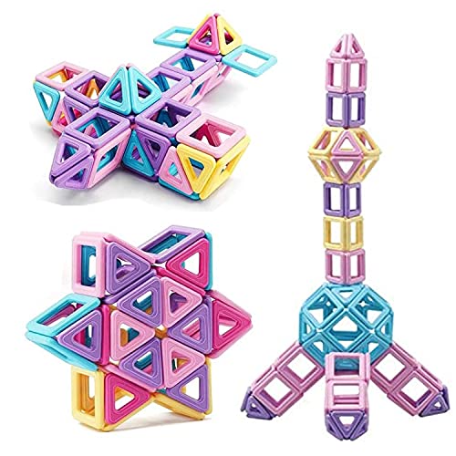 Rock Goldfish Magnetic Blocks Building Toys for Kids, Magnetic Tiles STEM Kit Educational Stacking Blocks Toys for Boys and Girls(H-34) by Rock Goldfish