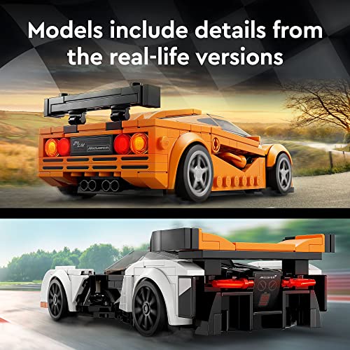 LEGO Speed Champions McLaren Solus GT & McLaren F1 LM 76918, 2 Iconic Race Car Toys, Hypercar Model Building Kit, Collectible 2023 Set from LEGO