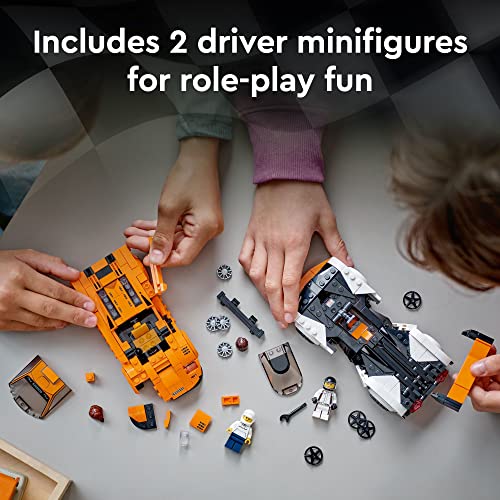 LEGO Speed Champions McLaren Solus GT & McLaren F1 LM 76918, 2 Iconic Race Car Toys, Hypercar Model Building Kit, Collectible 2023 Set from LEGO