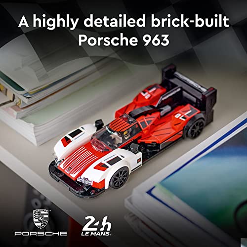 LEGO Speed Champions Porsche 963 76916, Model Car Building Kit, Racing Vehicle Toy for Kids, 2023 Collectible Set with Driver Minifigure from LEGO