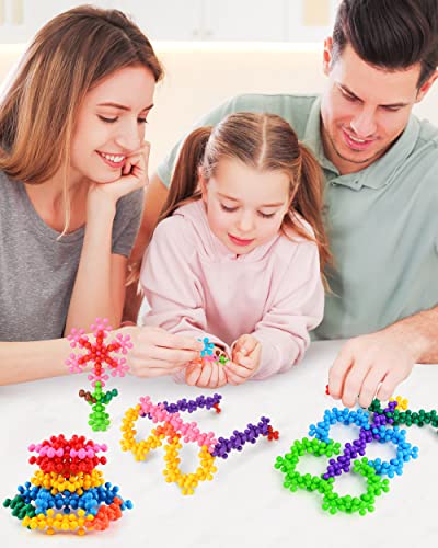 Vanmor 600 Pieces Building Blocks Kids STEM Toys Educational Building Toys Interlocking Solid Plastic Preschool Building Sets Solid Plastic Discs Sets Creativity Toys for Boys and Girls Aged 3+ from Vanmor