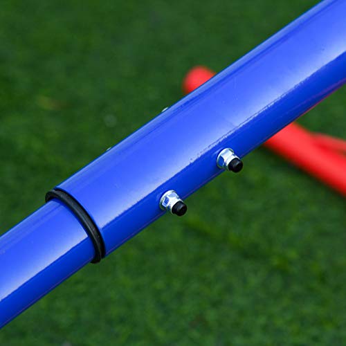 Outsunny Teeter Totter 4 Seat Outdoor Seesaw for Backyard Multiple Kids Playground Equipment Active Play from Aosom LLC