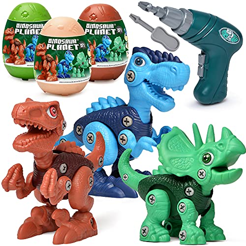 Take Apart Dinosaur Toys for 6 7 8 9 10 Year Old kids, Kids Toys Stem Learning Educational Building Kids Toys with Electric Drill, Dinosaur Toy Birthday Easter Gifts Boys Girls from Fterwk