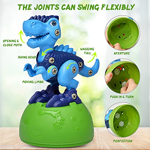 Take Apart Dinosaur Toys for 6 7 8 9 10 Year Old kids, Kids Toys Stem Learning Educational Building Kids Toys with Electric Drill, Dinosaur Toy Birthday Easter Gifts Boys Girls from Fterwk