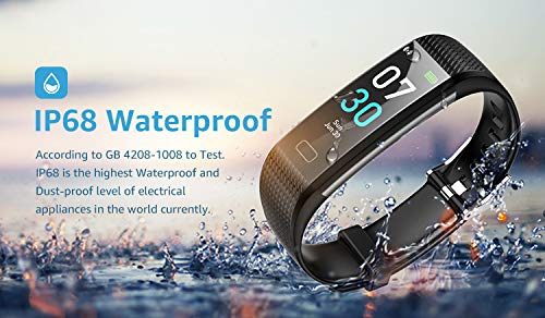 Ion Fitness Tracker with Body Temperature Heart Rate Blood Pressure Blood Oxygen Sleep Monitor, IP68 Waterproof, 16 Sport Modes, Smart Bracelet for iPhone & Android Phones Man Women Kids (Purple) from Union Computer Supplies Ltd