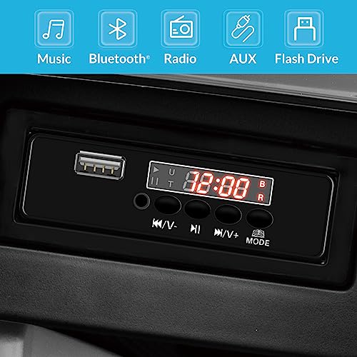 Kidzone Kids Electric Ride On 12V Licensed Lamborghini Sian Roadster Battery Powered Sports Car Toy with 2 Speeds, Parent Control, Sound System, LED Headlights & Hydraulic Doors - White from Kidzone