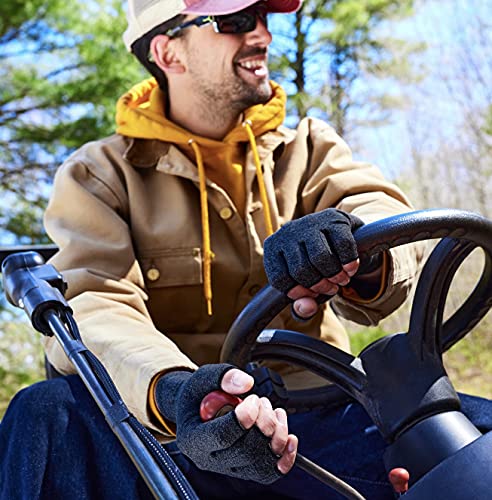 Comfy Brace Arthritis Hand Compression Gloves â Comfy Fit, Fingerless Design, Breathable & Moisture Wicking Fabric â Alleviate Rheumatoid Pains, Ease Muscle Tension (Large) from ComfyBrace