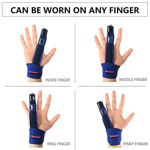 2Pcs Finger Splint for Trigger Finger, Mallet Finger, Finger Knuckle Immobilization, Finger Fractures, Wounds, Post-operative Care and Pain Relief from Quanquer